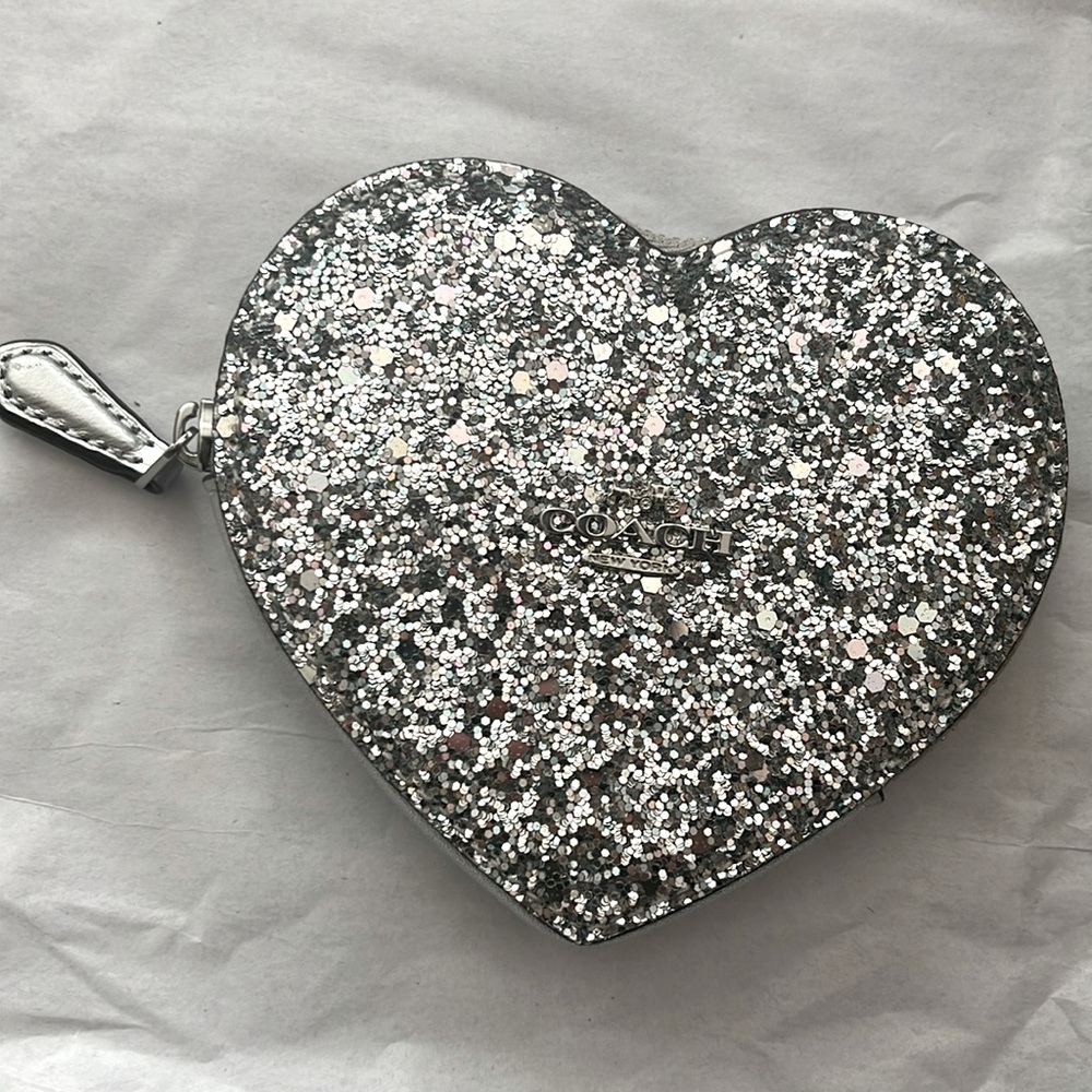 Coach New York NWT silver wallet coin purse